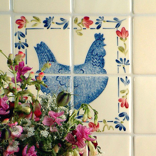 Hand Painted Tiles - Birds & Flowers