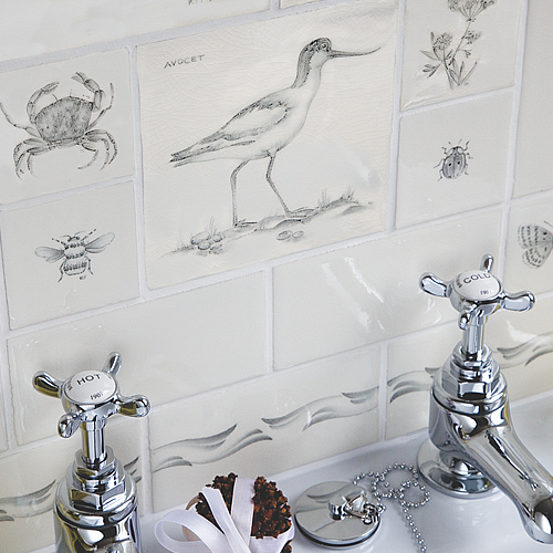 Hand Painted Tiles - Coastal Birds