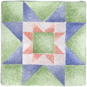 Hand Stenciled Tiles - Patchwork - Tiles of Stow