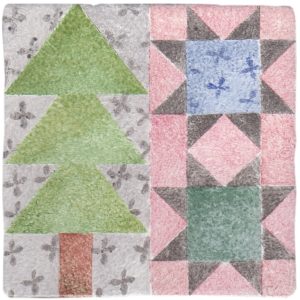 Hand Stenciled Tiles - Patchwork - Tiles of Stow