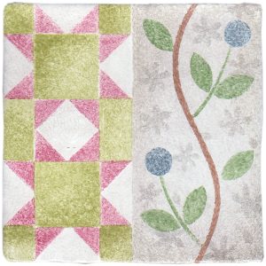 Hand Stenciled Tiles - Patchwork - Tiles of Stow