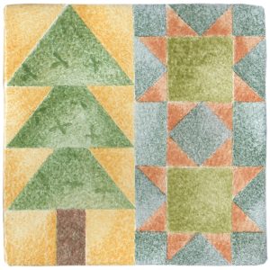 Hand Stenciled Tiles - Patchwork - Tiles of Stow