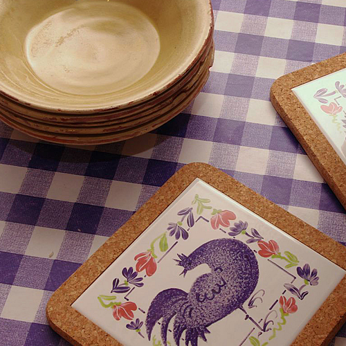 Tile Mats - Birds & Flowers